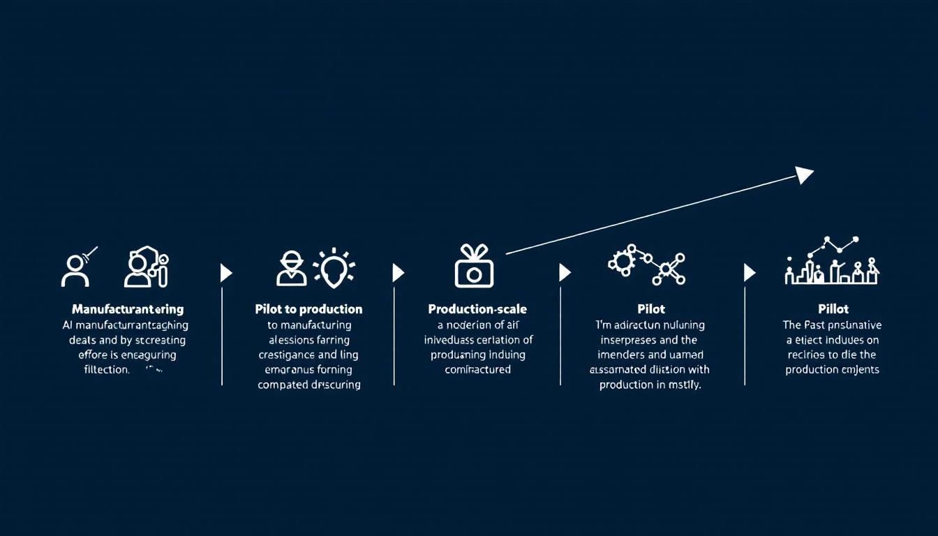 AI manufacturing project phases from pilot to production scale