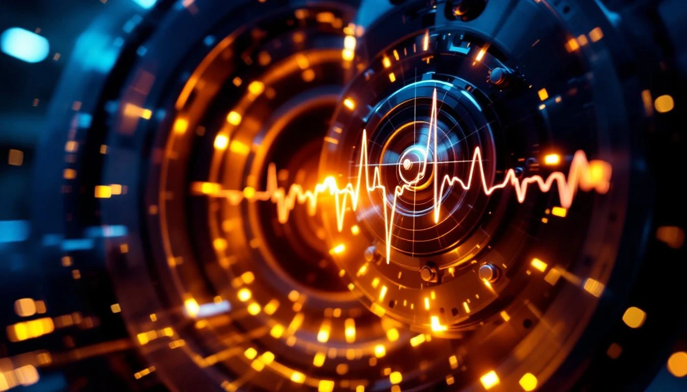 IoT sensor on electric motor with vibration monitoring
