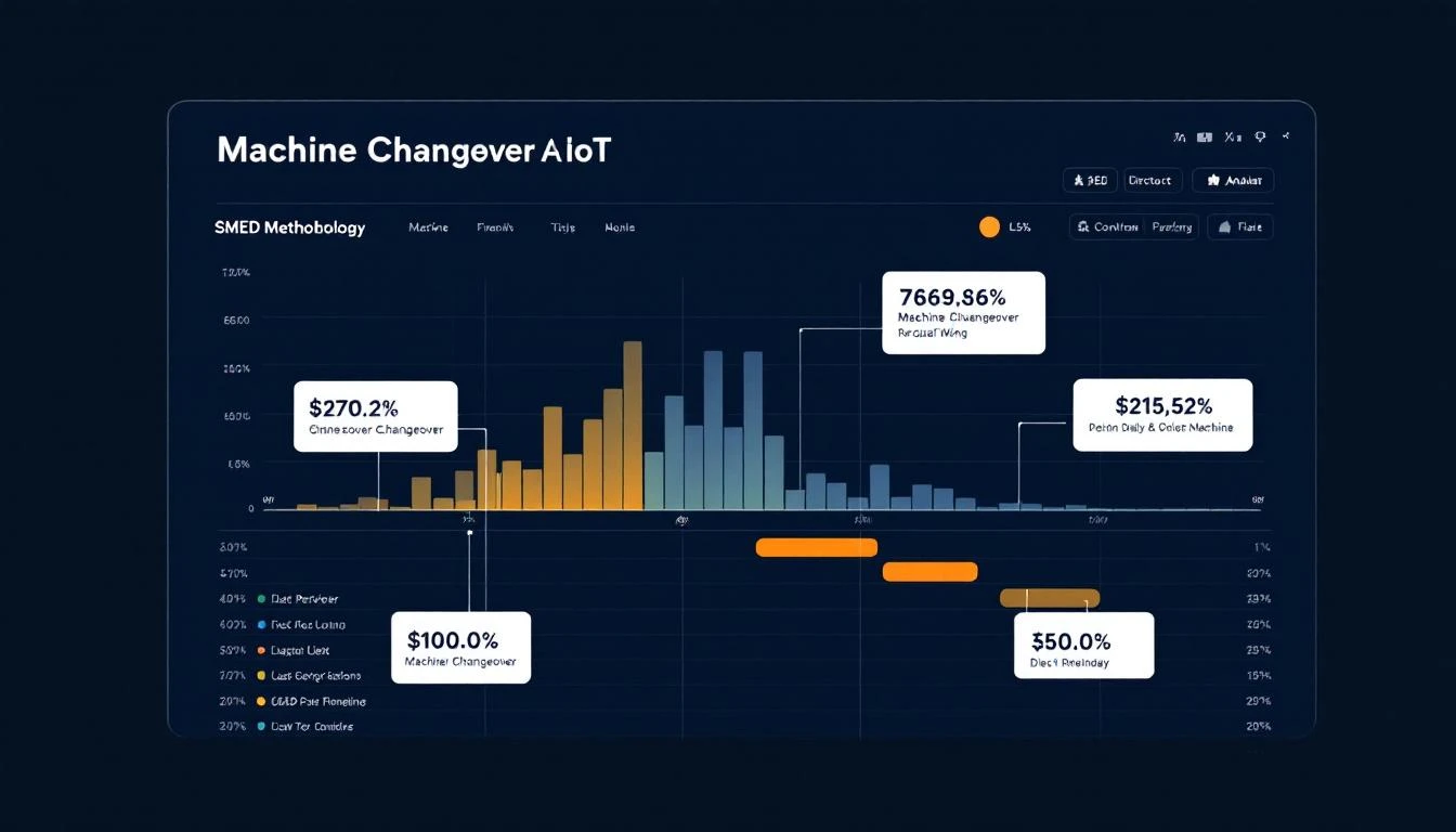 Changeover analytics with SMED methodology timeline