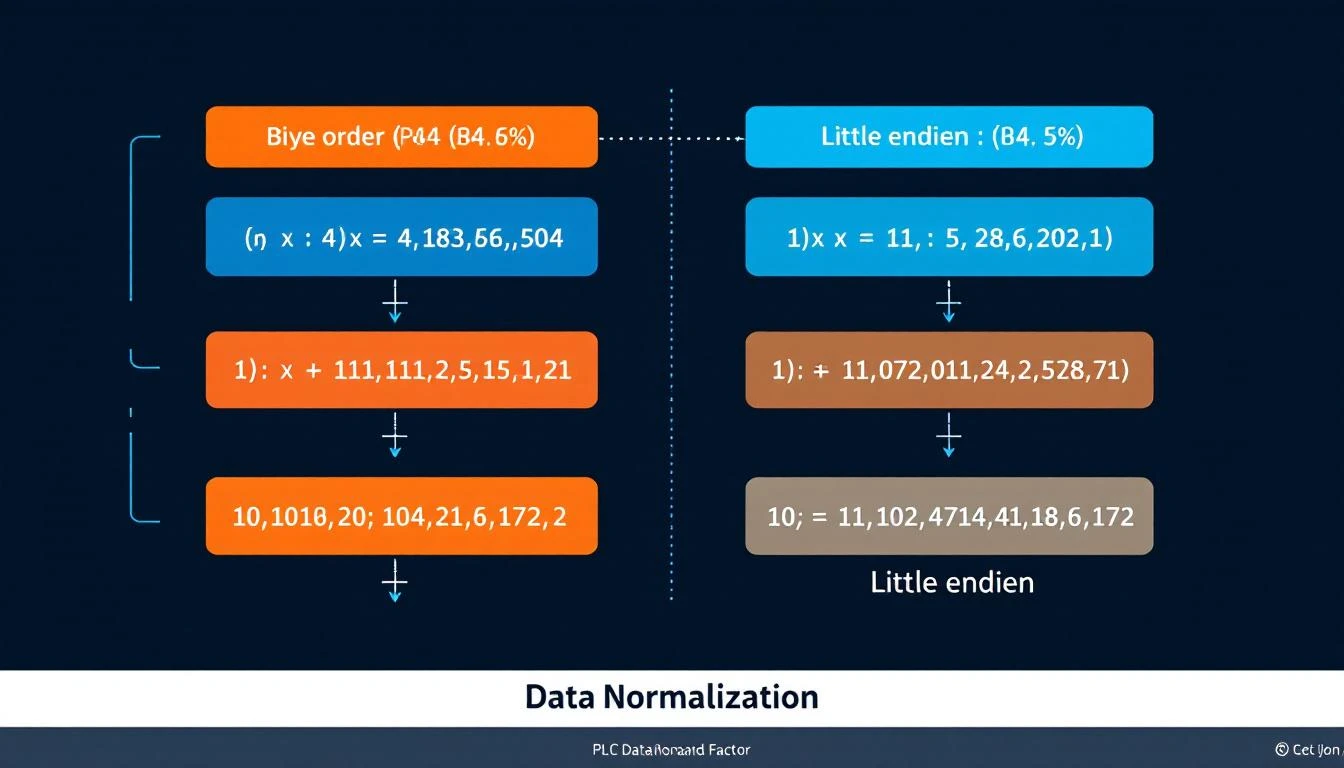 Data normalization and byte ordering in industrial systems