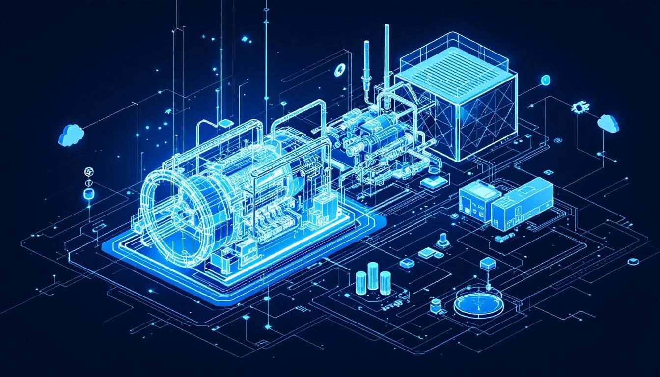 Digital twin simulation with sensor data on industrial equipment