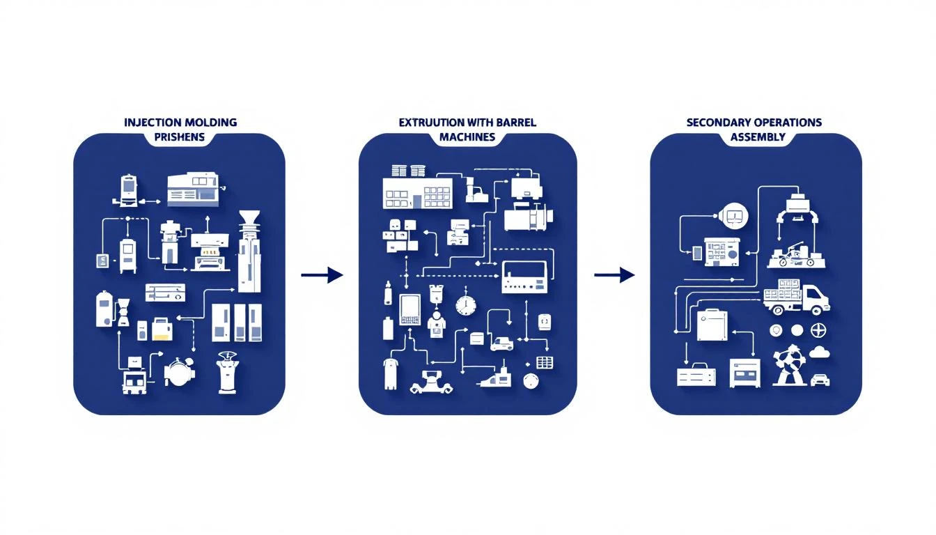 Zone-based organization for plastics manufacturing fleet