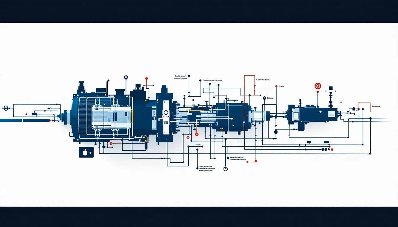 Industrial hydraulic system with smart sensors and IIoT monitoring integration