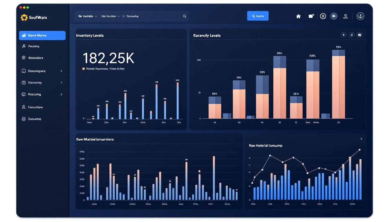 Materials and inventory tracking dashboard for manufacturing IIoT