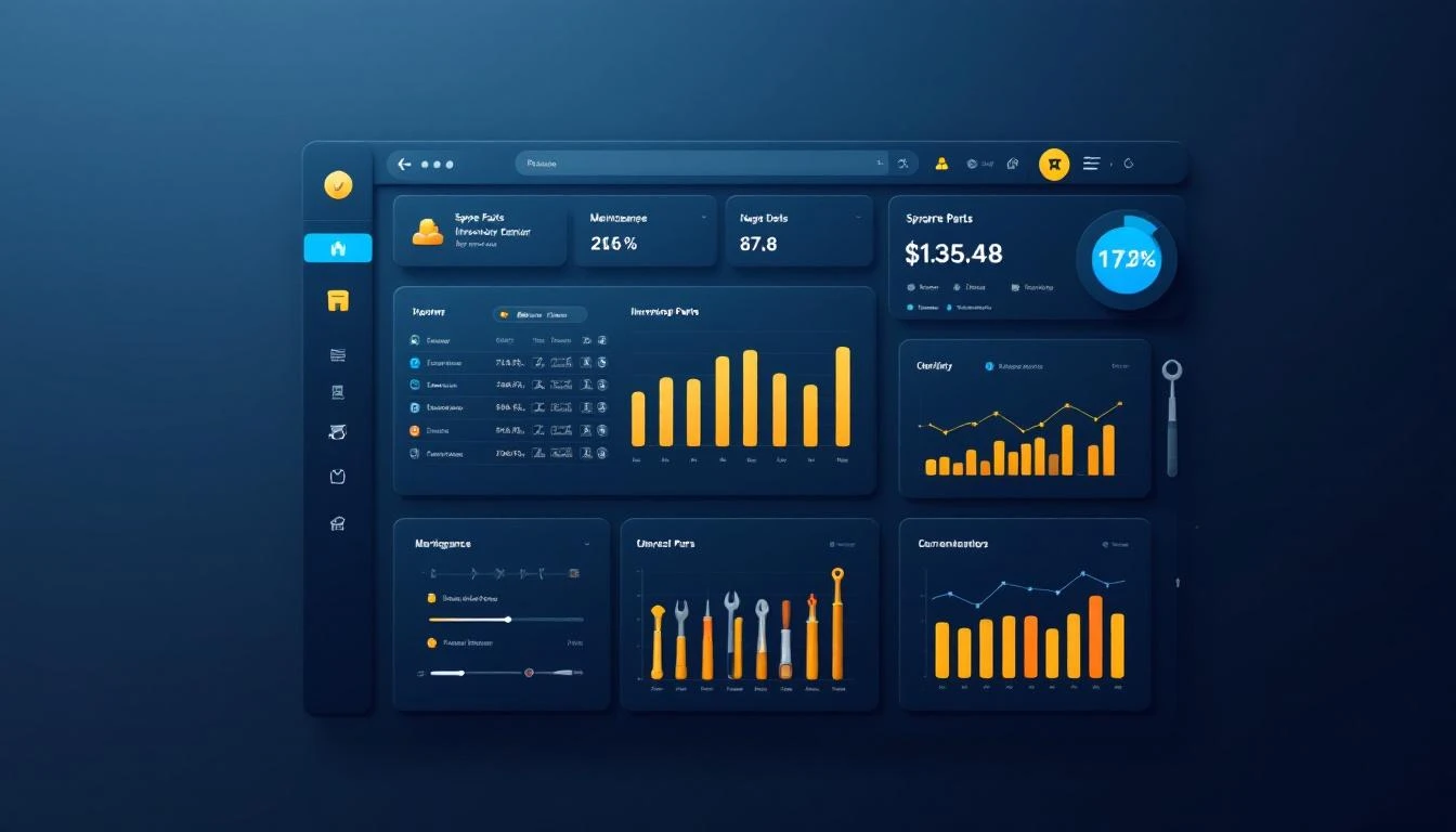 Spare parts inventory management system for manufacturing maintenance