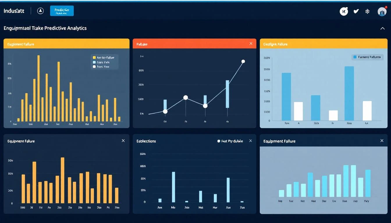 Industrial predictive analytics dashboard showing equipment health