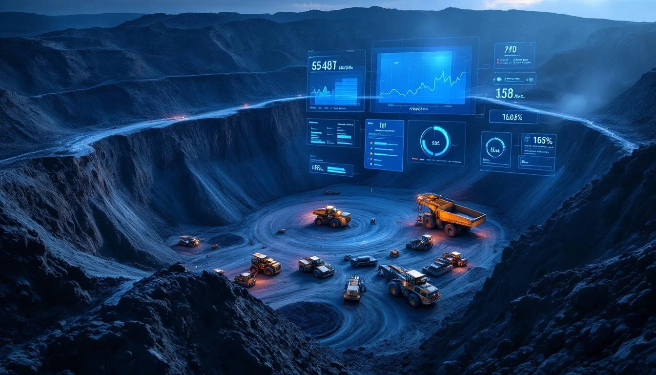 Mining operation with IoT monitoring overlays