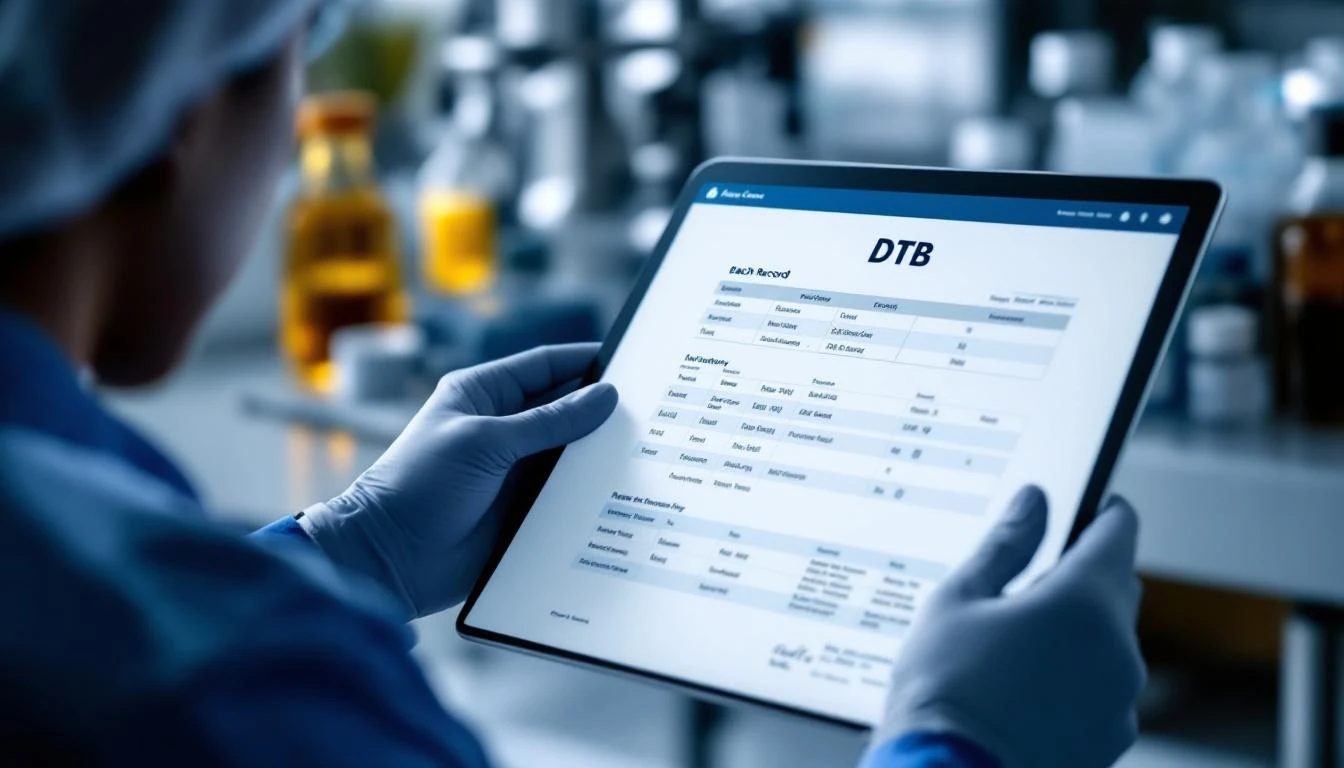 Pharmaceutical batch record with automated data integrity tracking