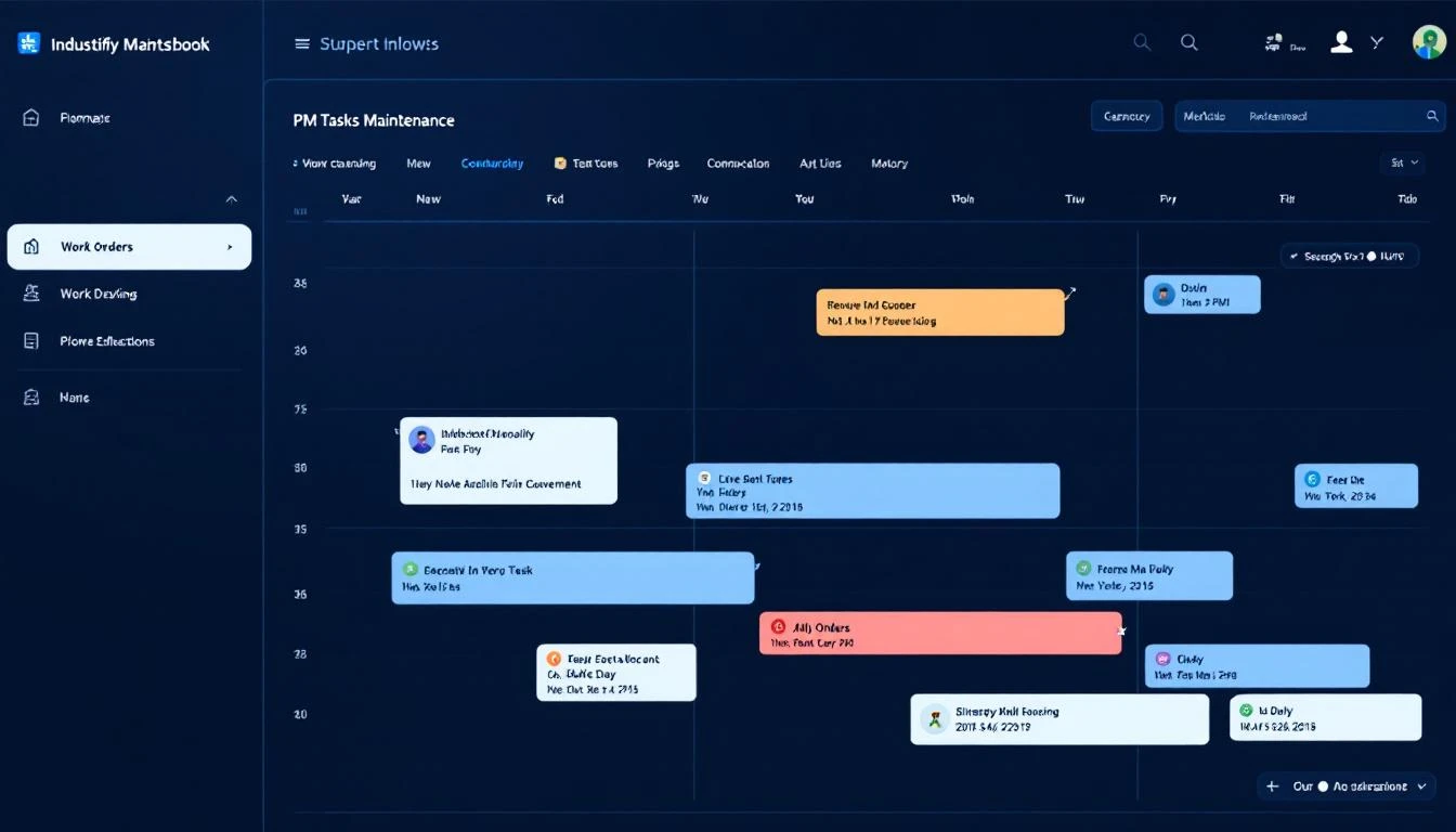 Preventive maintenance scheduling dashboard