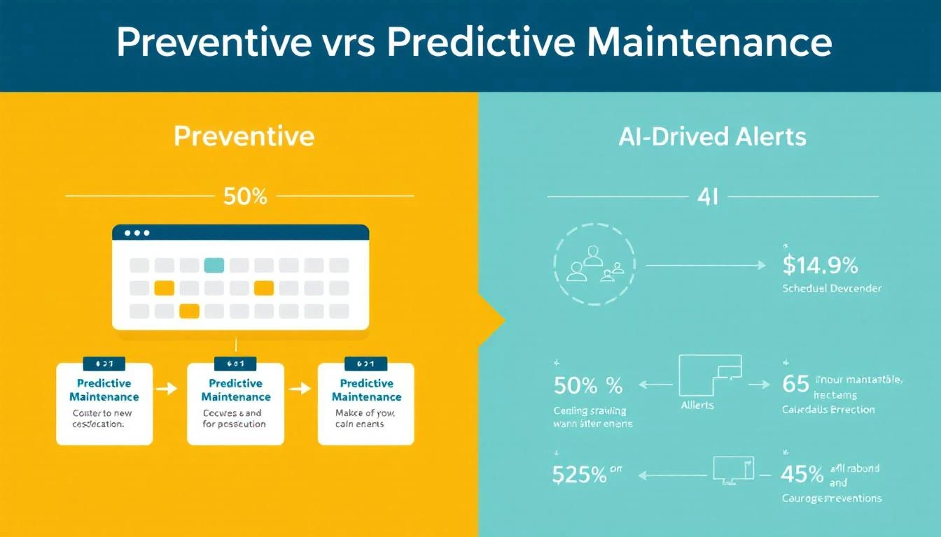 Preventive versus predictive maintenance workflow comparison