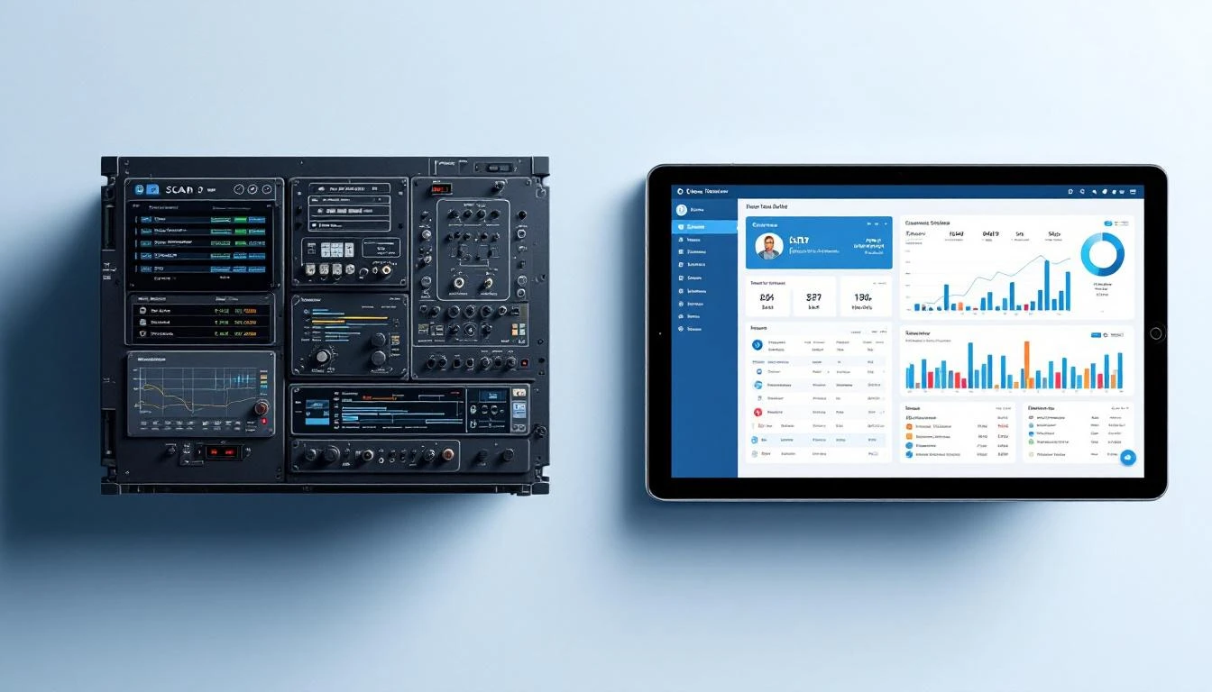 Side-by-side comparison of legacy SCADA versus modern cloud IIoT platform