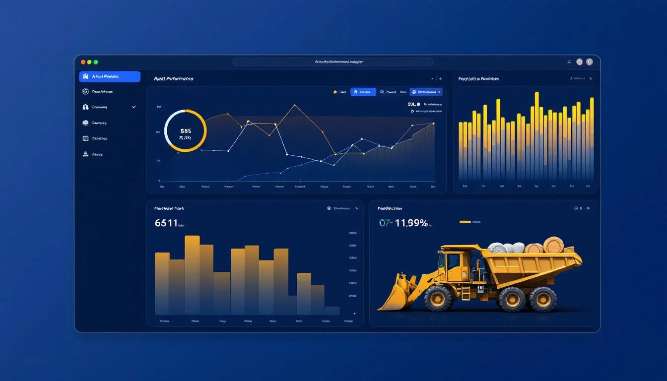 Industrial AI dashboard showing asset performance management and predictive maintenance
